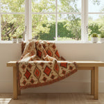 Native Inspired Woven Throw Blanket – 50x60 Cotton Rayon Blend