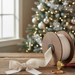 White Raw Edge Velvet Ribbon Roll 2