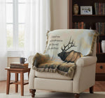 Inspirational Grey Ghost Verse Throw – 50x60 Inch Woven Cotton Blanket