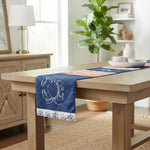 Navy & Coral Table Runner