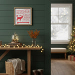 Reindeer Rides Wall Hanging Square Metal Wood Sign 15.75 Inch Height Christmas Melrose