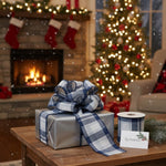 Blue & White Plaid Ribbon