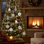 Christmas Ceramic Ornament Set of 24 – Red, Blue, and White – 4