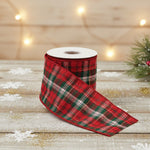 Christmas Crafting Ribbon – Wired Cotton Plaid