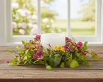 Pansy Faux Flower Candle Ring 20