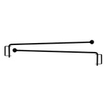 Wrought Iron Crane Curtain Rods with Ball Ends (Pair)