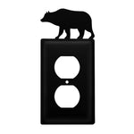 Decorative Single Outlet Cover with Bear Silhouette