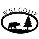 Rustic Bear Cabin Welcome Plaque
