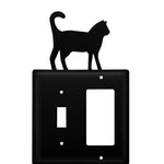 Black Iron Cat Decorative Wall Plate