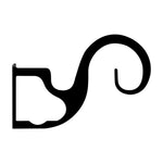 Black Iron Curtain Rod Center Support Bracket