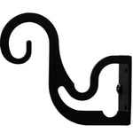 Black Iron Curtain Rod Center Support Bracket