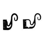 Rustic Double Curtain Rod Wall Brackets Set