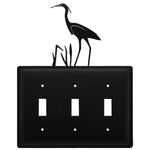 Decorative Double Heron Double Switch Cover – Wrought Iron Wall Plate