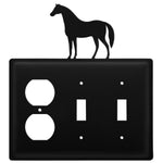 Western Horse Light Switch Cover Wrought Iron Wall Plate