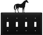 Black Iron Equestrian Multi-Switch Cover