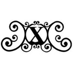 Black Iron Monogram Letter X House Sign
