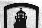 Handcrafted Wrought Iron Lighthouse Napkin Stand