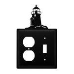 Double Lighthouse Outlet & Switch Wall Plate – Metal Cover