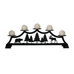 Black Wrought Iron Fireplace Candle Display