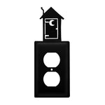Decorative Single Outlet Cover with Outhouse Silhouette