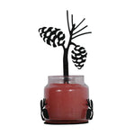 Rustic Pinecone Candle Holder Wall Sconce Iron Decor