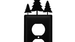 Rustic Cabin Pine Tree Wall Outlet Plate