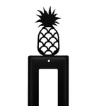 Single GFI Wall Cover – Pineapple Wrought Iron Design – 8.13 Inch Height – For Tropical and Coastal Homes – by Village Wrought Iron