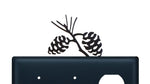 Cabin Style Pinecone Light Switch Cover Metal Wall Plate