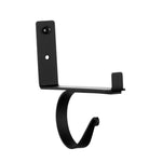 Shelf Bracket Center Support Black Wrought Iron for Curtains & Shelves