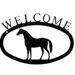 Rustic Horse Welcome Plaque