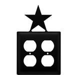 Rustic Star Double Duplex Outlet Cover