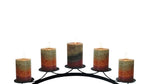 Black Wrought Iron Halloween Candle Display