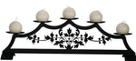 Black Wrought Iron Fireplace Candle Display