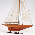 Decorative Wooden Boat Model – 48.5 Inch Shamrock Yacht – Nautical Display Piece