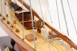 Handcrafted Wooden Yacht – 48.5 Inch Shamrock Sailboat Model – Home Decor