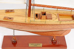 Columbia Yacht L – Handcrafted Wood Model with Linen Sails