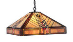 Chloe Lighting Edward Tiffany-Style 2-Light Mission Ceiling Pendant Fixture – 18
