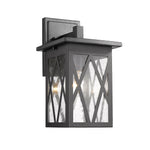 Chloe Lighting CH2S080BK14-OD1 Anthony Transitional 1 Light Textured Black Outdoor Wall Sconce 14`` Tall