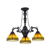 Chloe Lighting CH8T915IM21-DC3 Aston Tiffany-Style Mission Stained Glass Mini Chandelier 20.5`` Overall Width