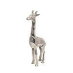 Sagebrook Home Aluminum Silver Standing Giraffe, 12