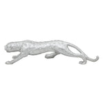 Sagebrook Home 14700-02 Resin Leopard Tabletop, Silver