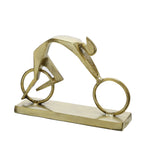Sagebrook Home Metal 9``H Racing Man, Gold