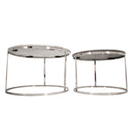 Sagebrook Home 15471-01 Metal Coffee Table, Silver, Set of 2