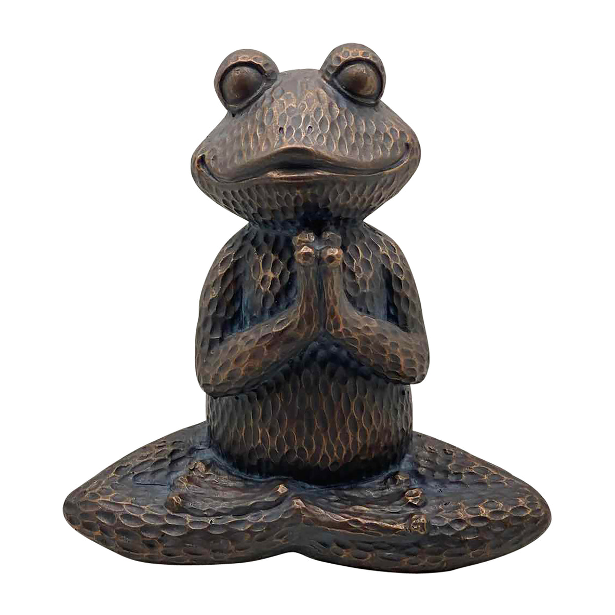 Handcrafted Aluminum Stretching Yoga Frog Sculpture