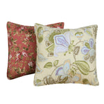Benzara Five Piece Queen Size Cotton Quilt Set with Sewn Floral Ruffles, Multicolor