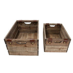 Sagebrook Home 14094-02 Wood Boxes, Brown