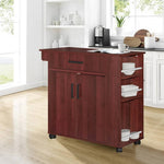 Shelby Rolling Kitchen Cart With Storage Cabinet