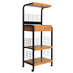 Better Home MICRO-MET-500-BLK Kristi Metal Frame Microwave Stand With Storage In Black