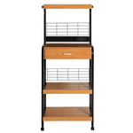 Better Home Products MICRO-MET-500-BLK Kristi Metal Frame Microwave Stand With Storage In Black