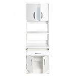 MICRO-2136-White Shelby Tall Wooden Kitchen Pantry In White